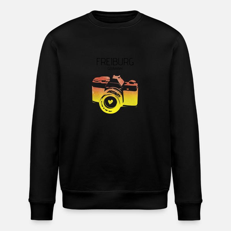 Camera Freiburg Germany - Stanley/Stella ROLLER Unisex Organic Sweatshirt - black