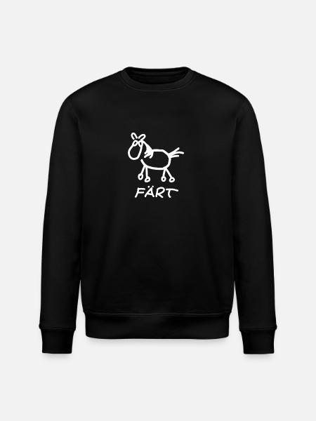 Pferd | Färt | T-Shirt | Pullover - Stanley/Stella Unisex Bio-Sweatshirt ROLLER - Schwarz