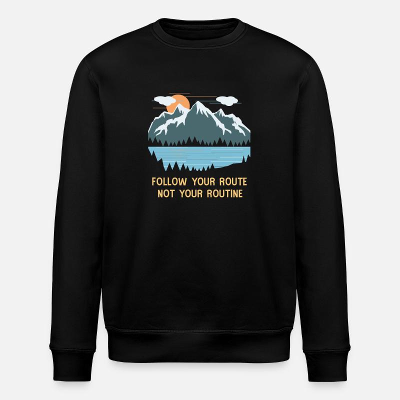 mountains - Stanley/Stella ROLLER Unisex Organic Sweatshirt - black