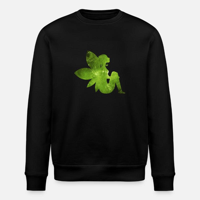 Grüne Fee Geschenk Idee Elfe - Stanley/Stella Unisex Bio-Sweatshirt ROLLER - Schwarz