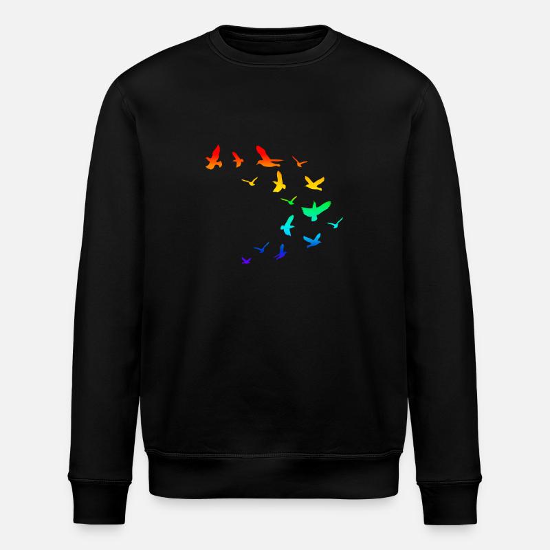 Nuée d'oiseaux arc-en- - Sweat bio ROLLER Stanley/Stella Unisexe - noir