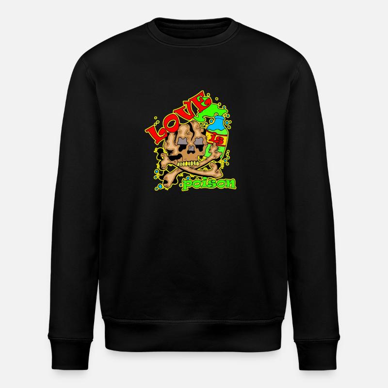 Cadeau de poison d'amour - Sweat bio ROLLER Stanley/Stella Unisexe - noir