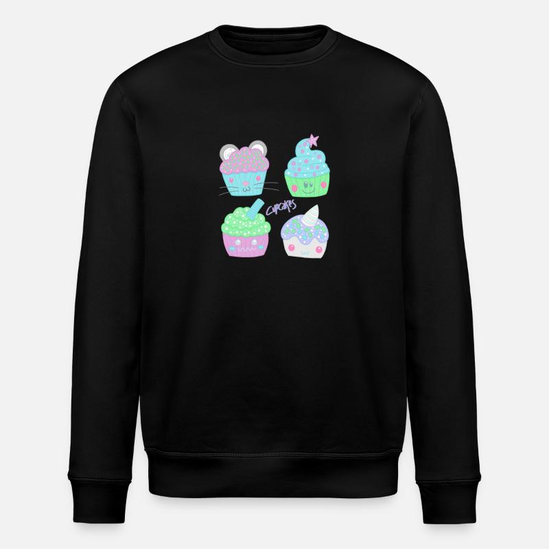 Süße Cupcakes - Stanley/Stella Unisex Bio-Sweatshirt ROLLER - Schwarz