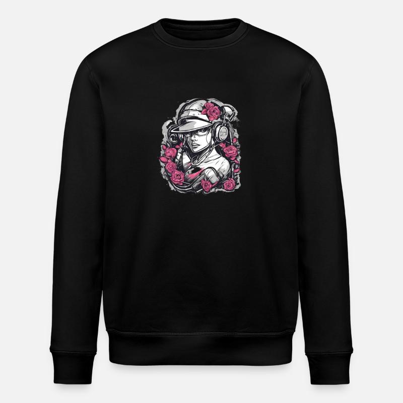 Rosenkriegerin - Stanley/Stella Unisex Bio-Sweatshirt ROLLER - Schwarz