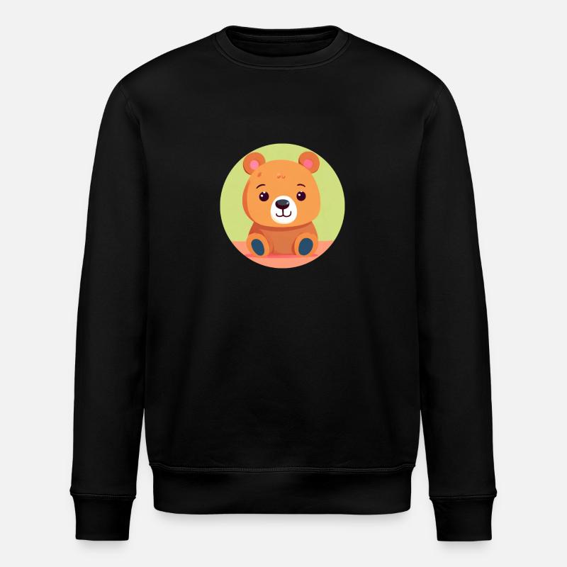 Sourire de l’ours en peluche - Sweat bio ROLLER Stanley/Stella Unisexe - noir