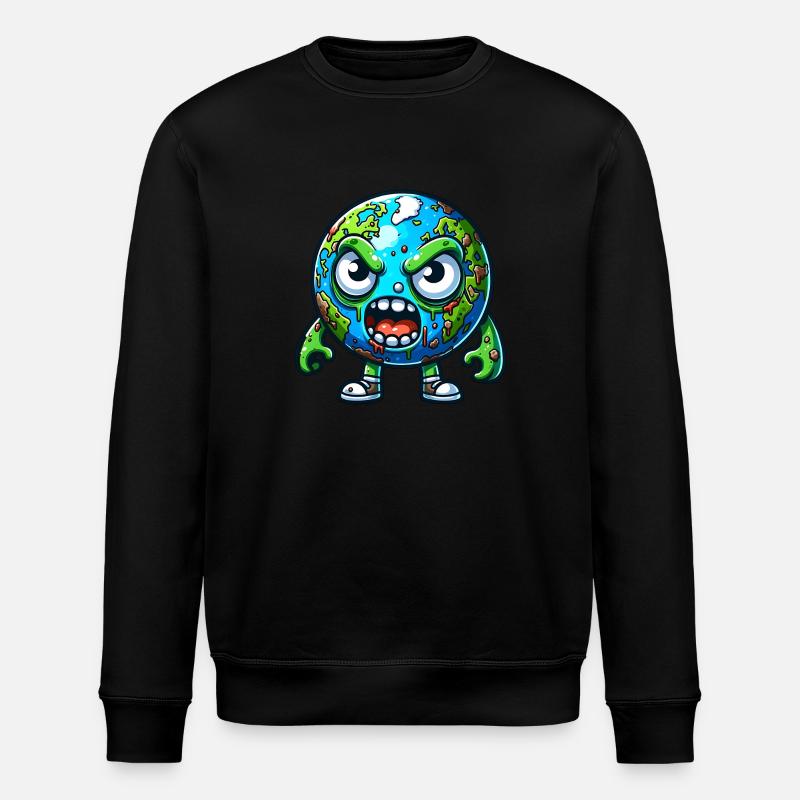 Angry Earth Wütende Erde - Stanley/Stella ROLLER Unisex Organic Sweatshirt - black