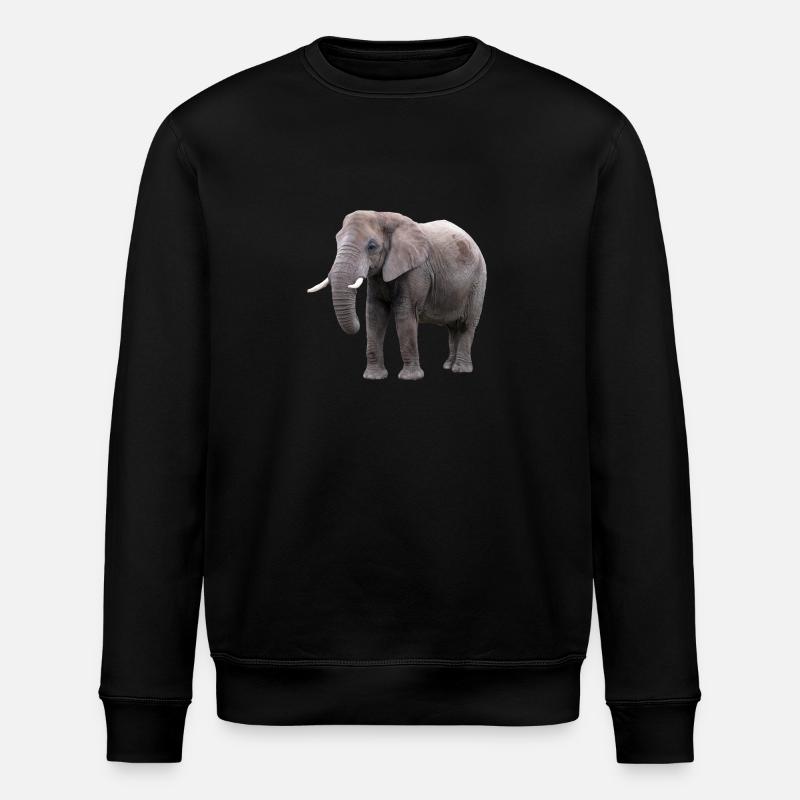 Elefant - Stanley/Stella Unisex Bio-Sweatshirt ROLLER - Schwarz