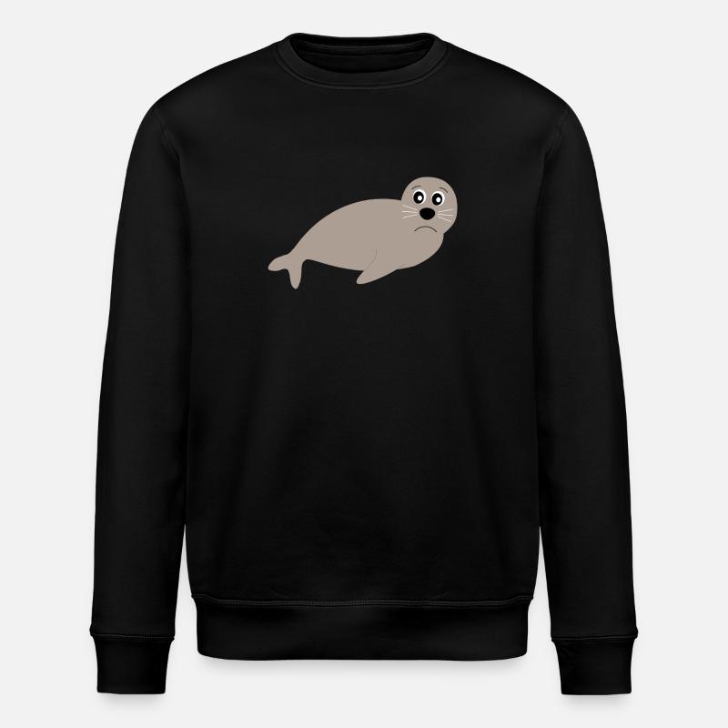 Sceaux, phoques, phoques, phoques animaux - Sweat bio ROLLER Stanley/Stella Unisexe - noir