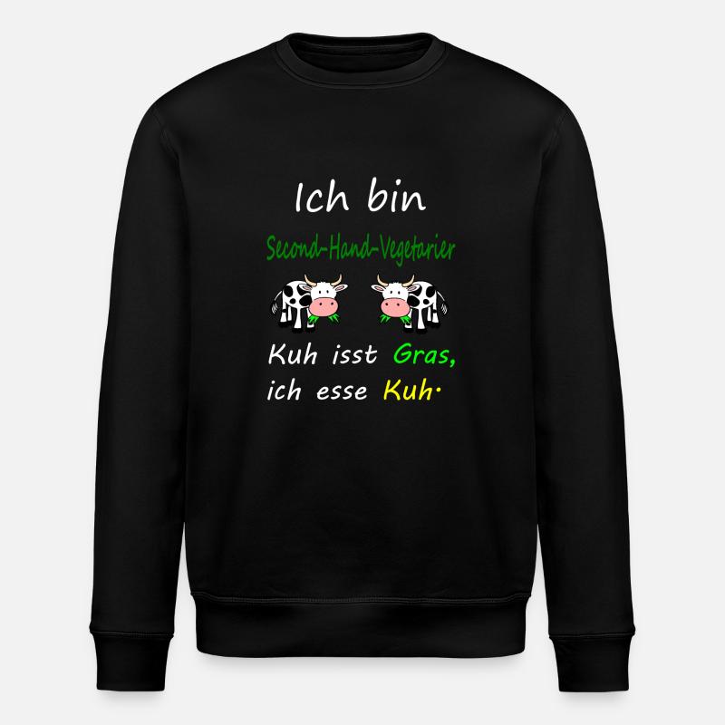 Kuh - Stanley/Stella Unisex Bio-Sweatshirt ROLLER - Schwarz
