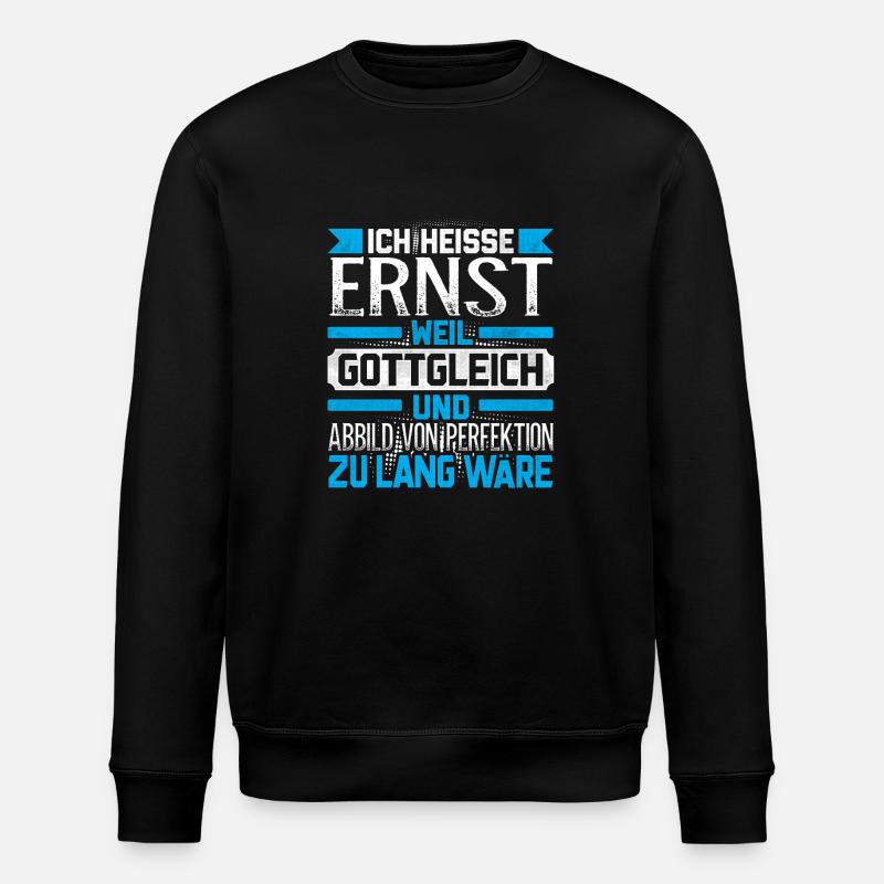 ERNST - Gottgleich - Stanley/Stella Unisex Bio-Sweatshirt ROLLER - Schwarz
