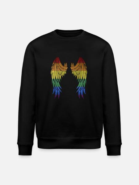 Gay Wings LGBT - Stanley/Stella Uniseks bio-sweatshirt ROLLER - zwart