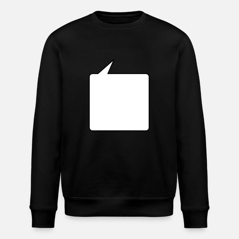 Sprechblase eckig mittel 2c - Stanley/Stella ROLLER Unisex Organic Sweatshirt - black