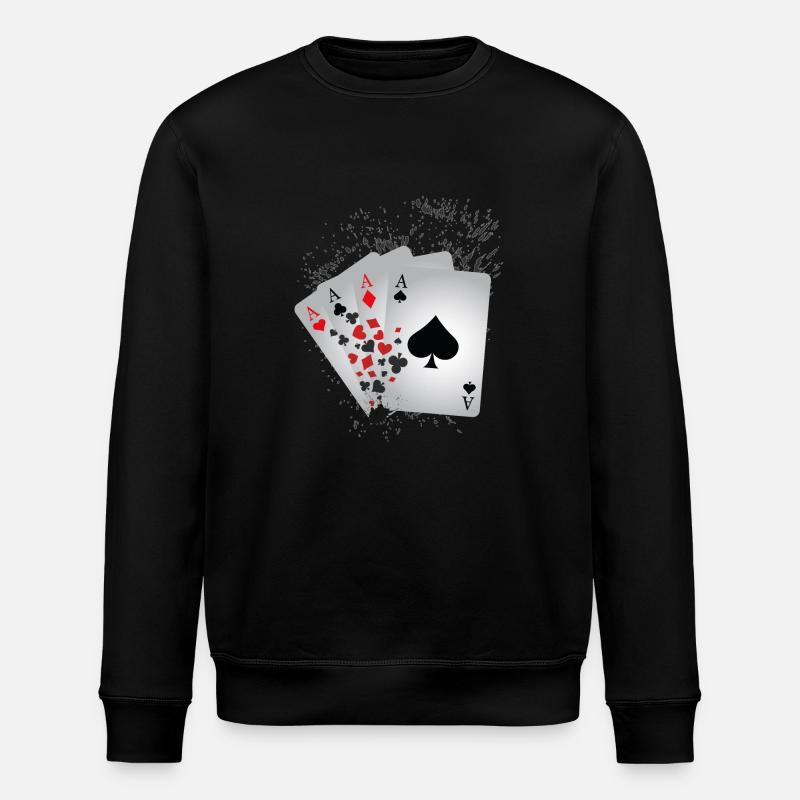 4 Aces - Stanley/Stella ROLLER Unisex Organic Sweatshirt - black