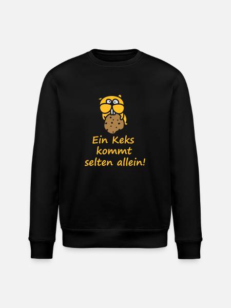 Biber mit Cookie - Stanley/Stella Unisex Bio-Sweatshirt ROLLER - Schwarz