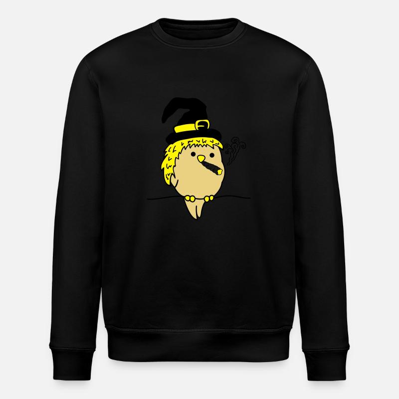 bird_witch_smoke_01 - Stanley/Stella ROLLER Unisex Organic Sweatshirt - black