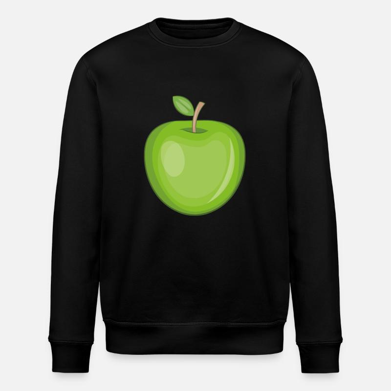 Autocollant drôle d'une pomme - Sweat bio ROLLER Stanley/Stella Unisexe - noir