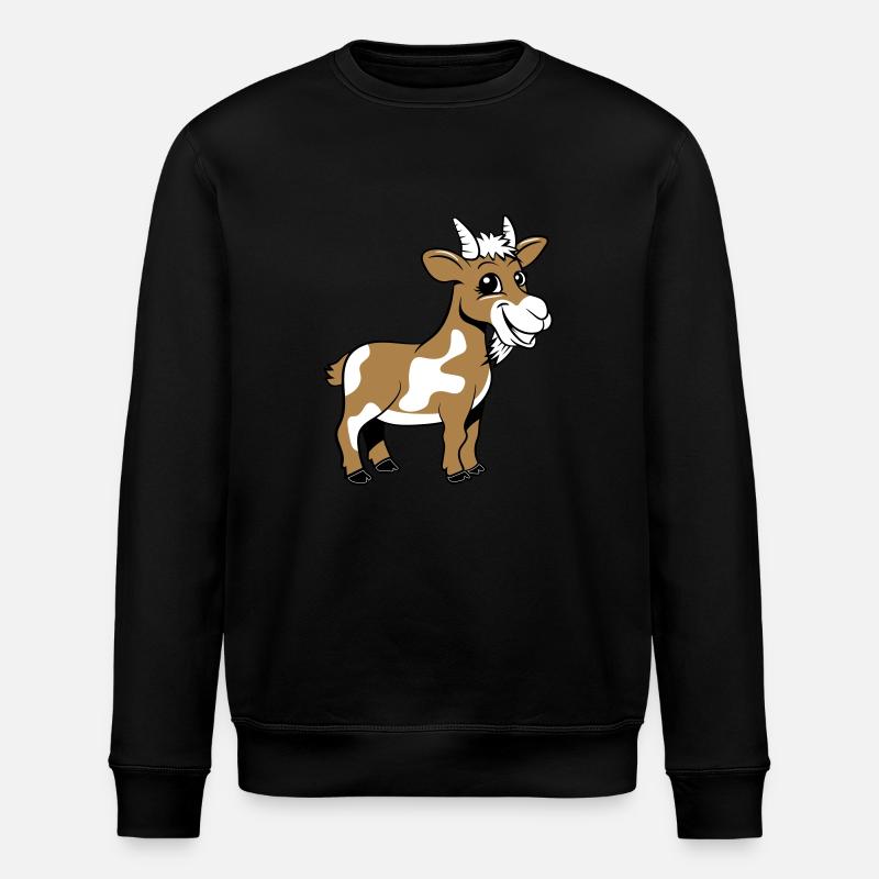 Ziege meckern lächeln - Stanley/Stella Unisex Bio-Sweatshirt ROLLER - Schwarz