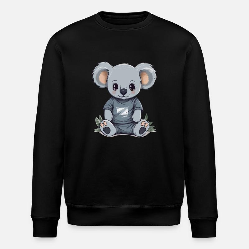 cute koala - Stanley/Stella ROLLER Unisex Organic Sweatshirt - black
