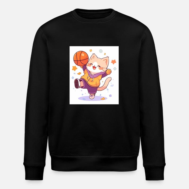 Chat avec basket-ball - Sweat bio ROLLER Stanley/Stella Unisexe - noir