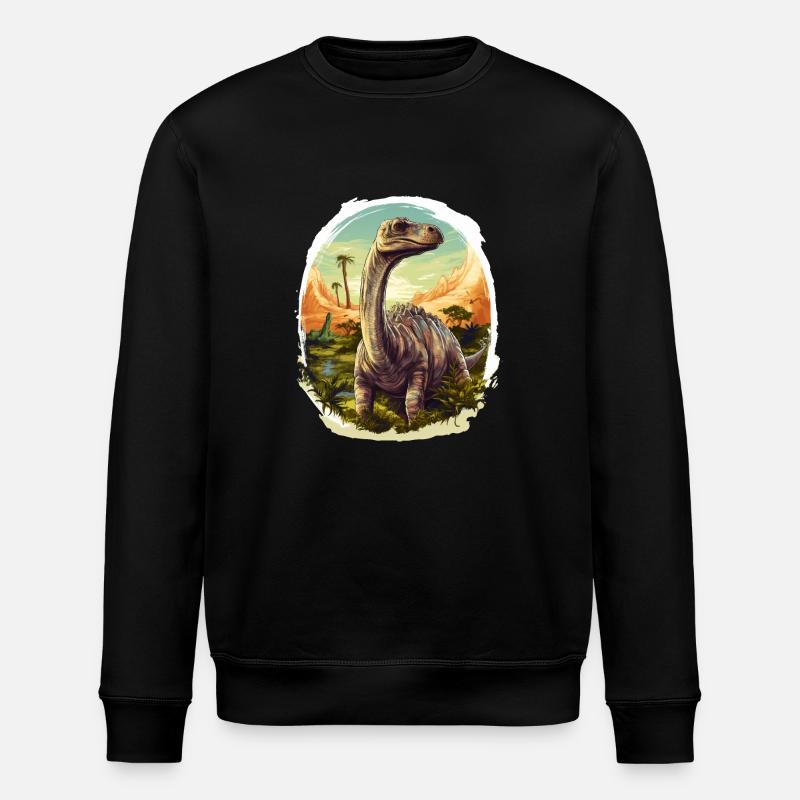 Brontosaurus - Bronto V3 - Stanley/Stella Unisex Bio-Sweatshirt ROLLER - Schwarz