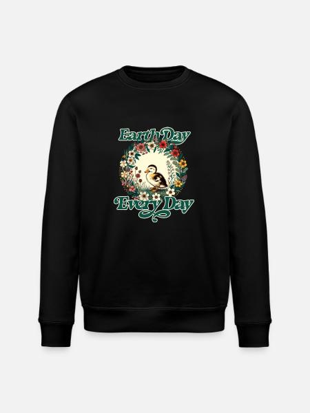 Earth Day Every Day - Stanley/Stella ROLLER Unisex Organic Sweatshirt - black