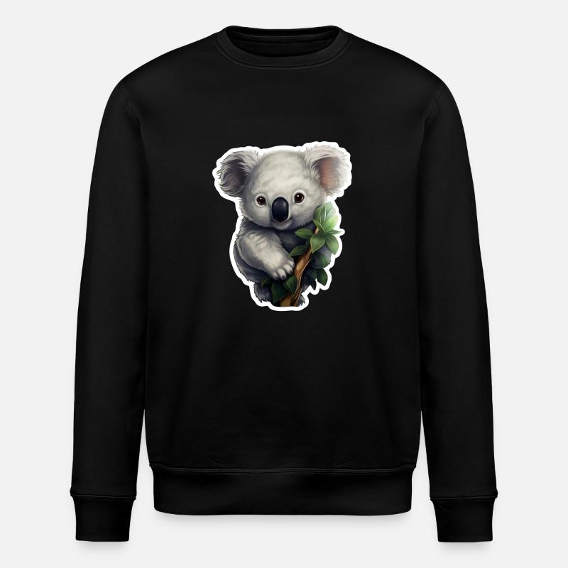Koala süß - Stanley/Stella Unisex Bio-Sweatshirt ROLLER - Schwarz