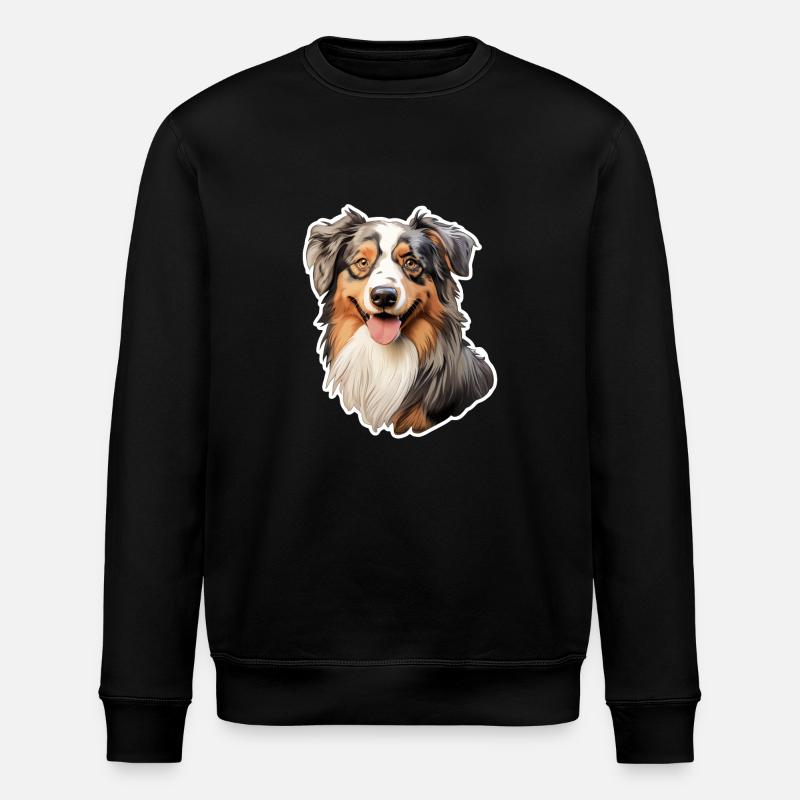 Australian Shepherd - Stanley/Stella Unisex Bio-Sweatshirt ROLLER - Schwarz