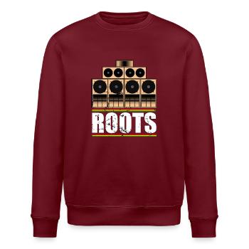 Roots Reggae - Stanley/Stella Unisex Bio-Sweatshirt ROLLER - Burgunderrot - Vorne - Nik (191cm)