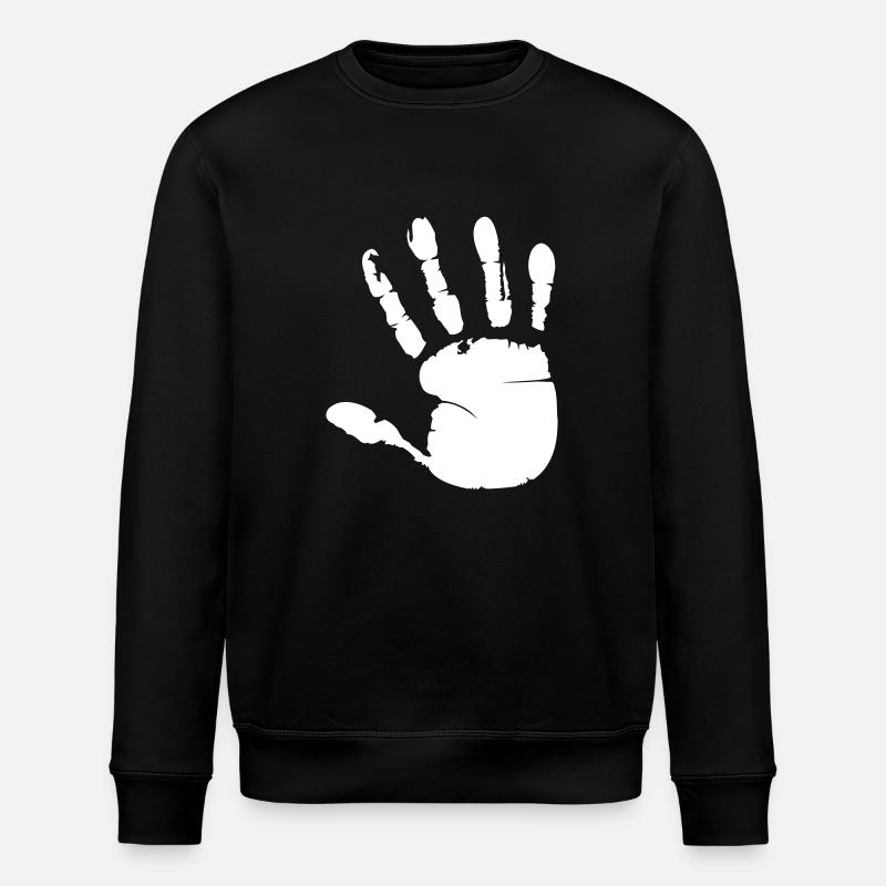 Händeabdruck - Stanley/Stella Unisex Bio-Sweatshirt ROLLER - Schwarz