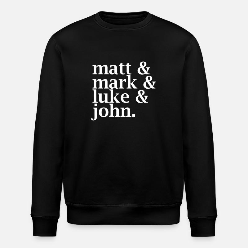 Matt, Mark, Luke & John - Stanley/Stella ROLLER Unisex Organic Sweatshirt - black