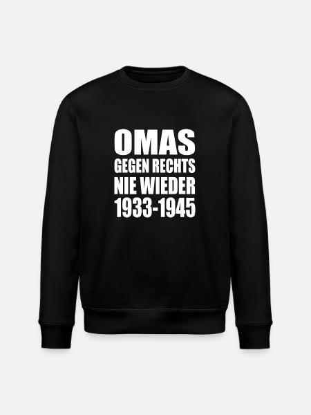 Omas gegen rechts - Stanley/Stella Unisex Bio-Sweatshirt ROLLER - Schwarz