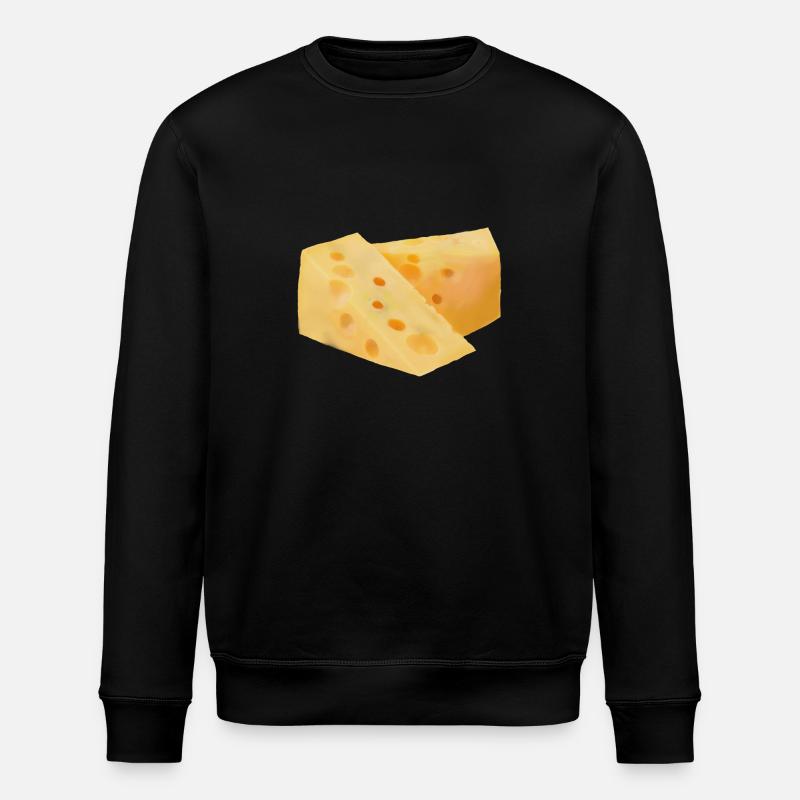 cheese - Stanley/Stella ROLLER Unisex Organic Sweatshirt - black