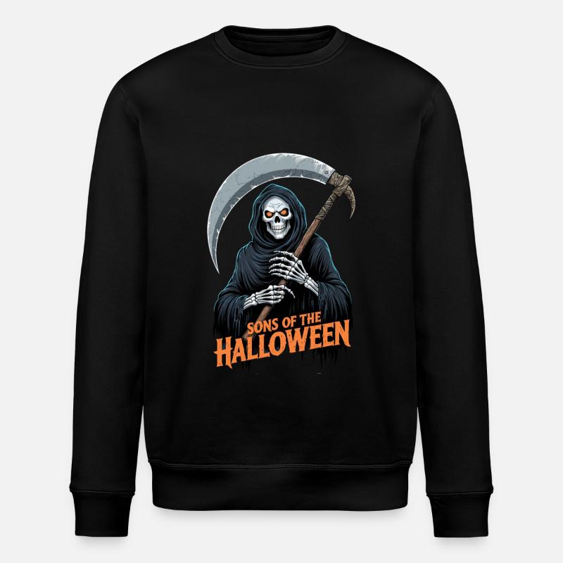 Halloween Sensenmann - Stanley/Stella Unisex Bio-Sweatshirt ROLLER - Schwarz