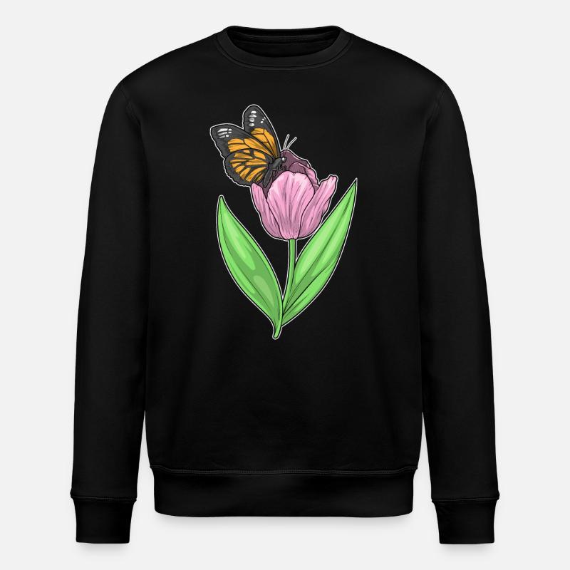 Papillon Tulipe - Sweat bio ROLLER Stanley/Stella Unisexe - noir