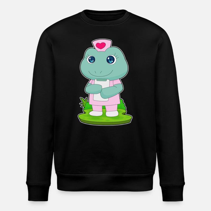 Frog Nurse Note - Stanley/Stella ROLLER Unisex Organic Sweatshirt - black