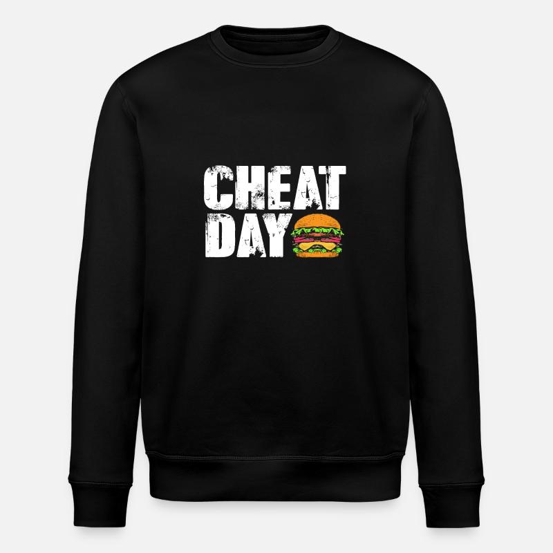 Cheeseburger Burger - Stanley/Stella ROLLER Unisex Organic Sweatshirt - black