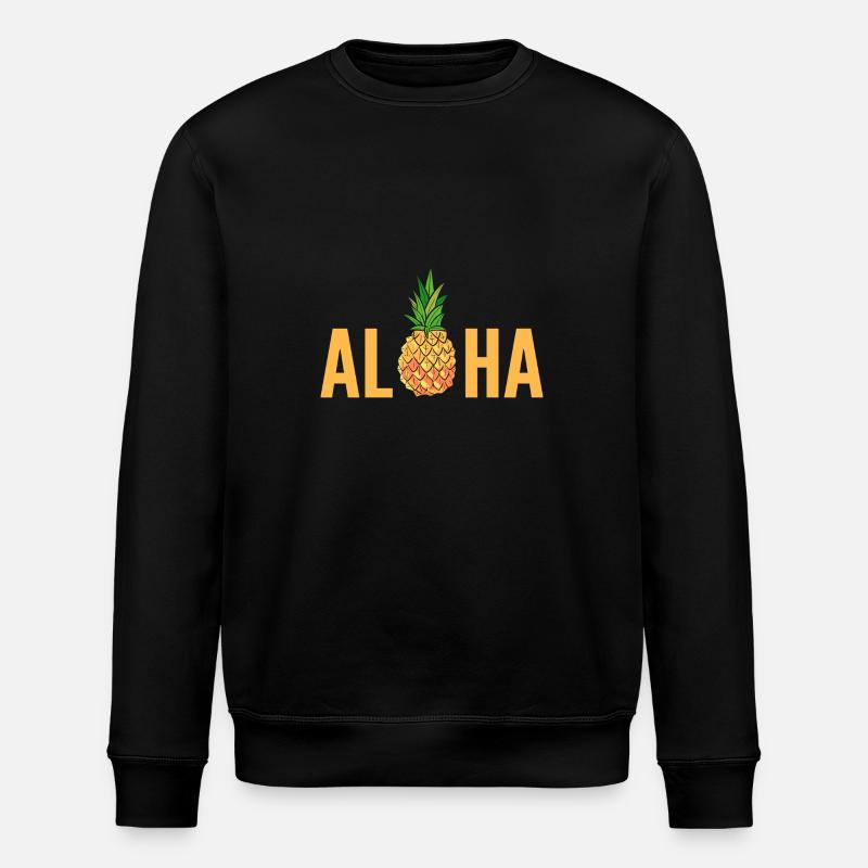 Ananas Aloha - Sweat bio ROLLER Stanley/Stella Unisexe - noir