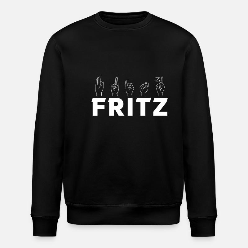 Sign Language Fritz - Stanley/Stella ROLLER Unisex Organic Sweatshirt - black