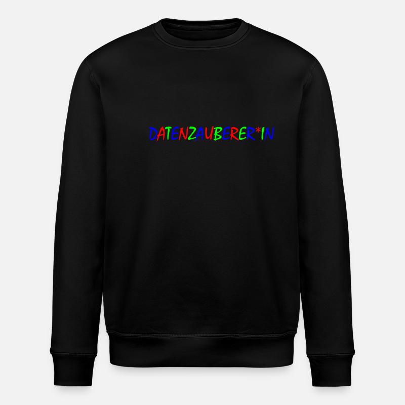 Datenzauber*in – Bunte Typografie - Stanley/Stella Unisex Bio-Sweatshirt ROLLER - Schwarz