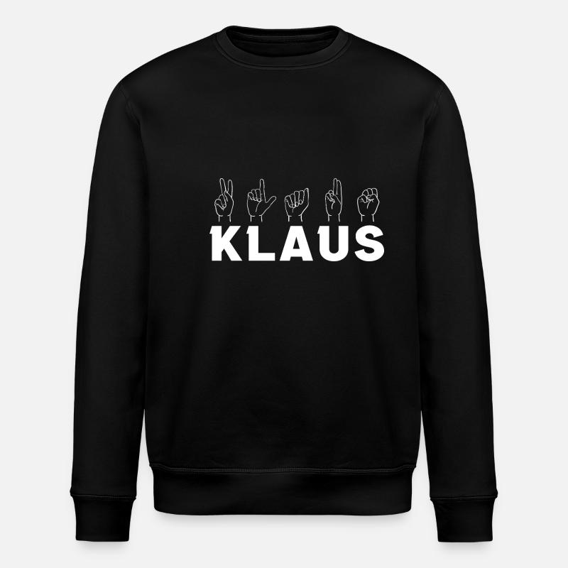 Sign Language Klaus - Stanley/Stella ROLLER Unisex Organic Sweatshirt - black
