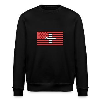 Schweiz - Stanley/Stella Unisex Bio-Sweatshirt ROLLER - Schwarz - Vorne - Nik (191cm)