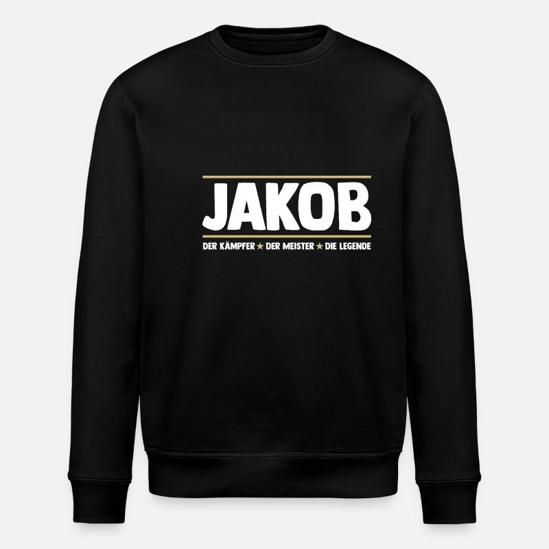 Jacob - Stanley/Stella ROLLER Unisex Organic Sweatshirt - black