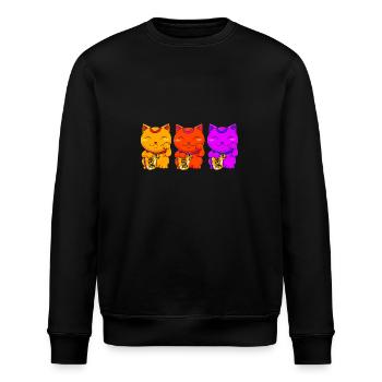 Porte-bonheur Maneki Neko Japon - Sweat bio ROLLER Stanley/Stella Unisexe - noir - Devant - Nik (191cm)