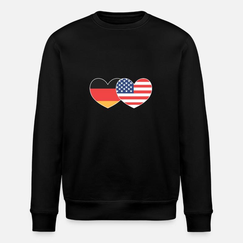 American German - Stanley/Stella ROLLER Unisex Organic Sweatshirt - black