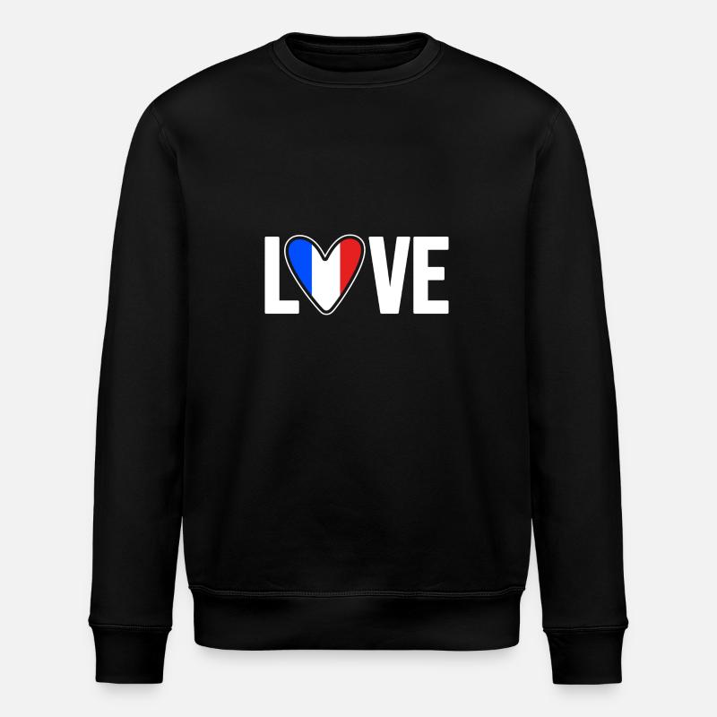 Frankreich - Stanley/Stella Unisex Bio-Sweatshirt ROLLER - Schwarz