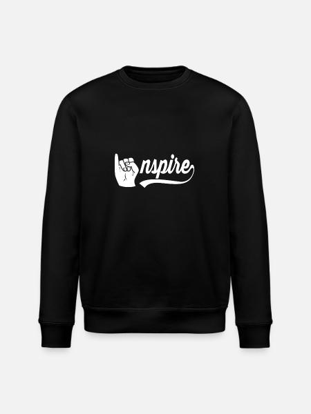 Sign language sign ASL deaf - Stanley/Stella ROLLER Unisex Organic Sweatshirt - black