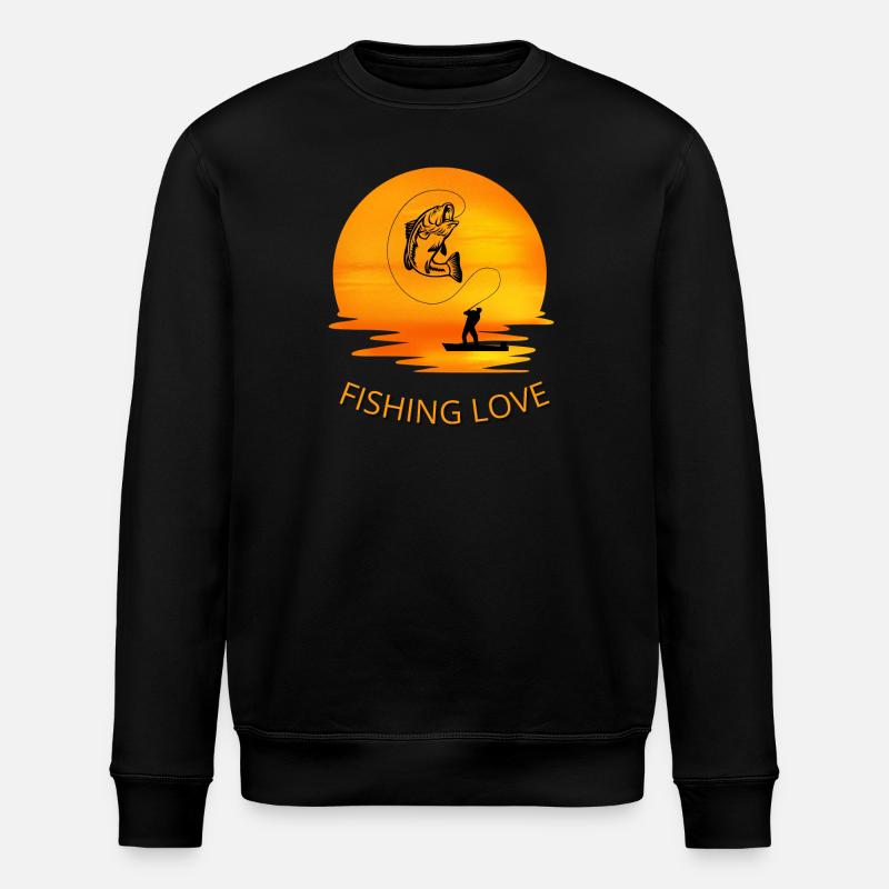 Fisch-Angriff - Stanley/Stella Unisex Bio-Sweatshirt ROLLER - Schwarz
