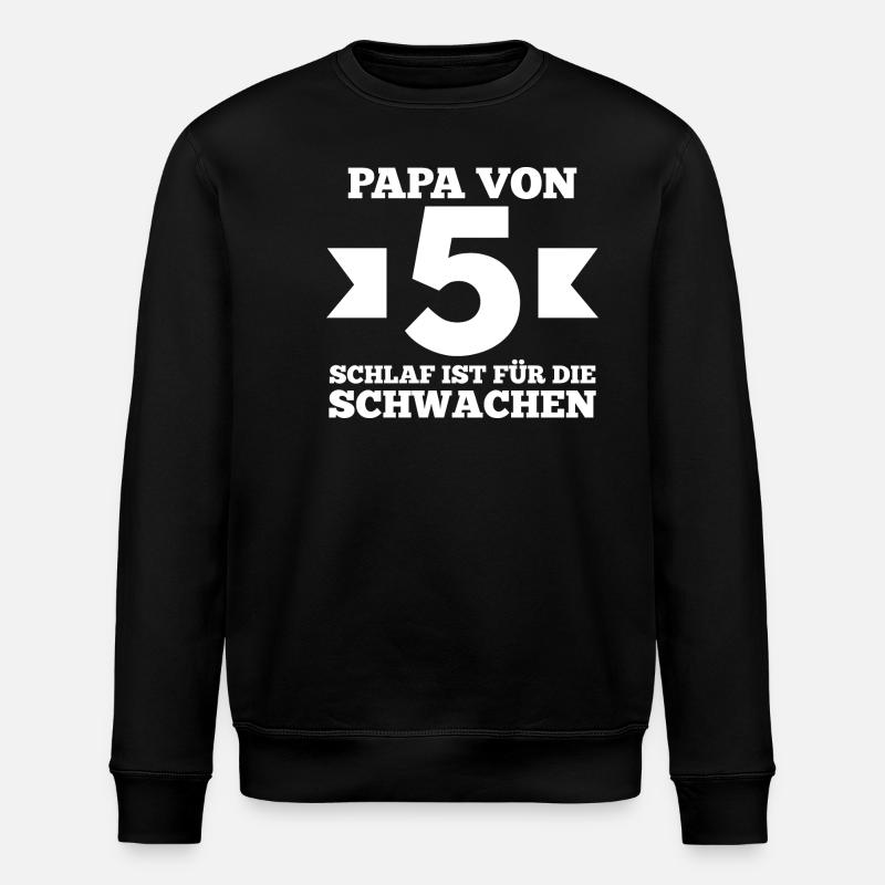 Papa de 5 enfants - Sweat bio ROLLER Stanley/Stella Unisexe - noir