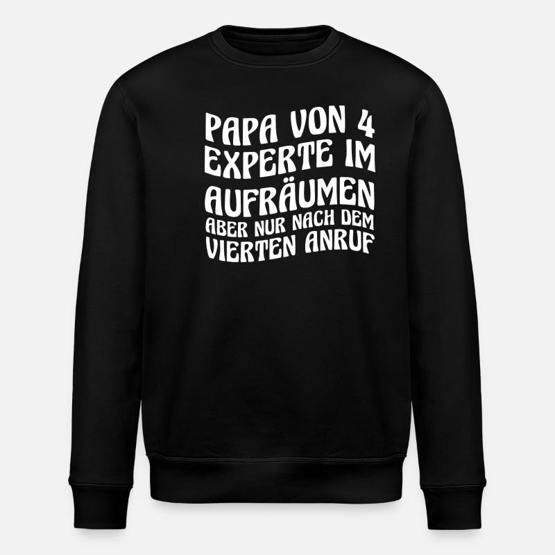 Père de 4 enfants - Sweat bio ROLLER Stanley/Stella Unisexe - noir