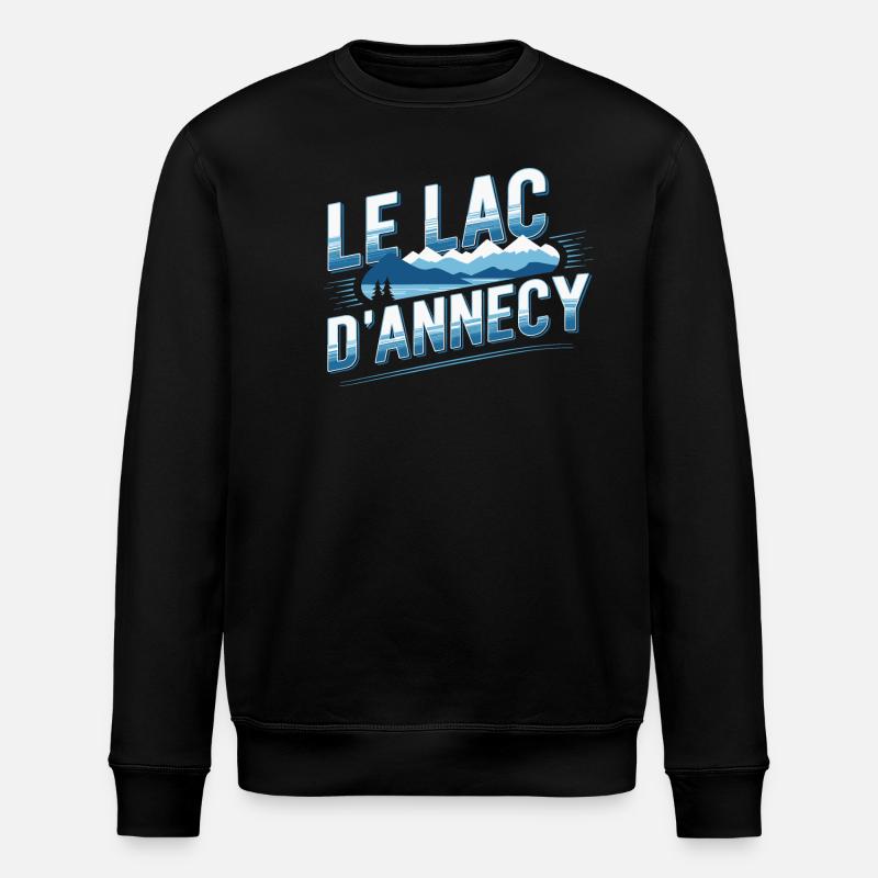 Le Lac d'Annecy - Sweat bio ROLLER Stanley/Stella Unisexe - noir